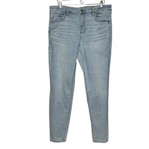 American Eagle Hi-Rise Jegging Light Wash Stretch Denim Jeans Plus Size 18